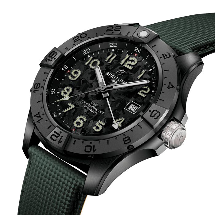 Breitling Avenger Automatic 44 mm Night Mission Orologio da uomo in pelle verde S32320101B1X1 - immagine 2