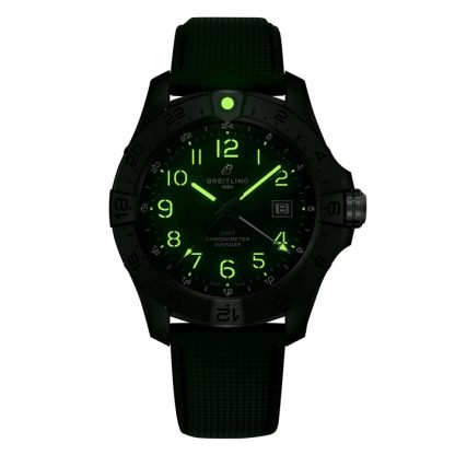Breitling Avenger Automatic 44 mm Night Mission Orologio da uomo in pelle verde S32320101B1X1 - immagine 5