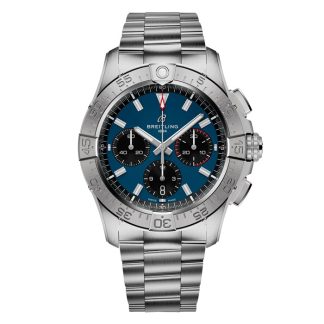 Breitling Avenger B01 Cronografo 42 Orologio da uomo in acciaio inossidabile blu AB0146101C1A1