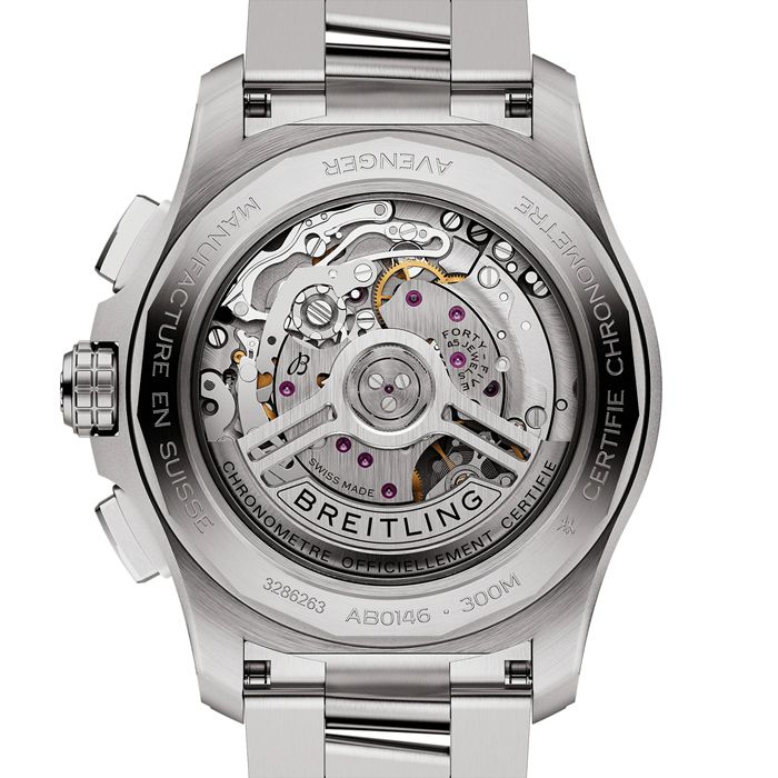 Breitling Avenger B01 Cronografo 42 Orologio da uomo in acciaio inossidabile nero AB0146101B1A1 - immagine 4