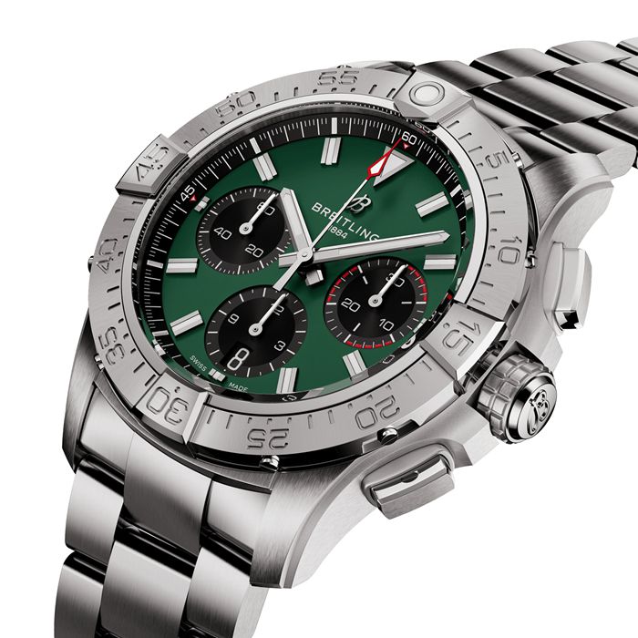 Breitling Avenger B01 Cronografo 42 Orologio da uomo in acciaio inossidabile verde AB0146101L1A1 - immagine 2