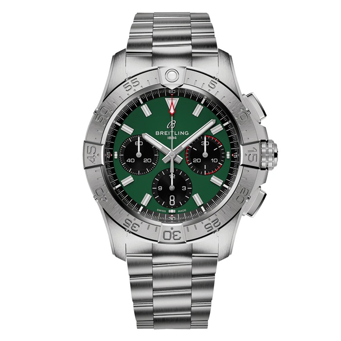 Breitling Avenger B01 Cronografo 42 Orologio da uomo in acciaio inossidabile verde AB0146101L1A1