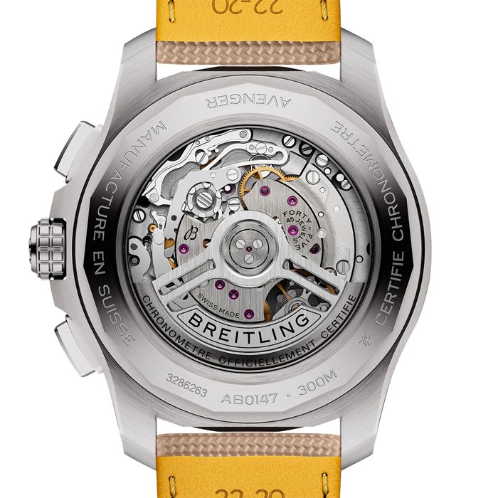 Breitling Avenger B01 Cronografo 44mm Orologio Uomo Pelle Beige AB0147101A1X1 - immagine 2