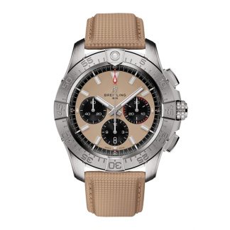 Breitling Avenger B01 Cronografo 44mm Orologio Uomo Pelle Beige AB0147101A1X1