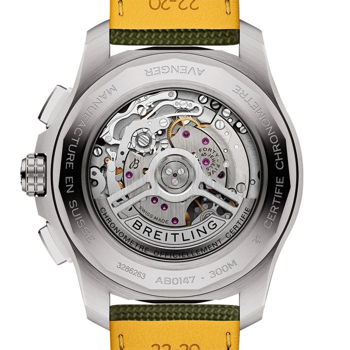 Breitling Avenger Cronografo B01 44 mm Orologio da uomo in pelle verde AB0147101L1X1 - immagine 2