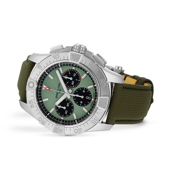 Breitling Avenger Cronografo B01 44 mm Orologio da uomo in pelle verde AB0147101L1X1 - immagine 3