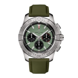 Breitling Avenger Cronografo B01 44 mm Orologio da uomo in pelle verde AB0147101L1X1