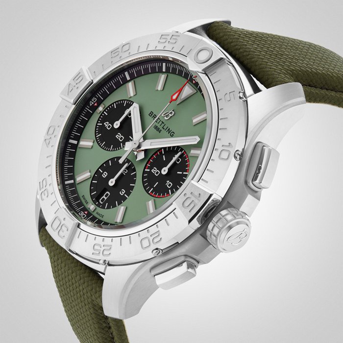 Breitling Avenger Cronografo B01 44 mm Orologio da uomo in pelle verde AB0147101L1X1 - immagine 5