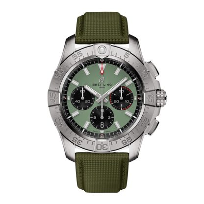 Breitling Avenger Cronografo B01 44 mm Orologio da uomo in pelle verde AB0147101L1X1