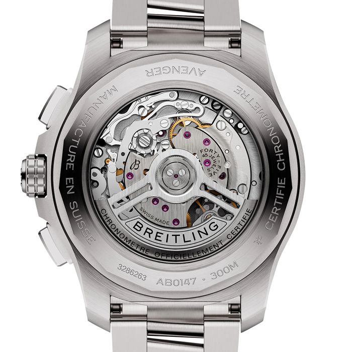 Breitling Avenger Cronografo B01 44mm Orologio Uomo Beige Acciaio Inox AB0147101A1A1 - immagine 2