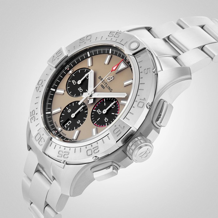 Breitling Avenger Cronografo B01 44mm Orologio Uomo Beige Acciaio Inox AB0147101A1A1 - immagine 5