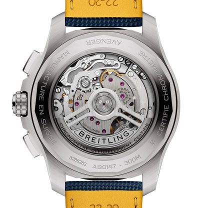 Breitling Avenger Cronografo B01 44mm Orologio Uomo Pelle Blu AB0147101C1X1 - immagine 2