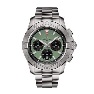 Breitling Avenger Cronografo B01 44mm Orologio Uomo Verde Acciaio Inox AB0147101L1A1