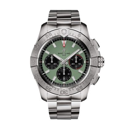 Breitling Avenger Cronografo B01 44mm Orologio Uomo Verde Acciaio Inox AB0147101L1A1