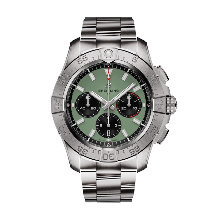 Breitling Avenger Cronografo B01 44mm Orologio Uomo Verde Acciaio Inox AB0147101L1A1