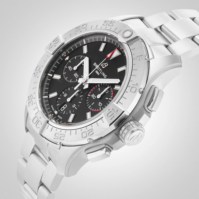 Breitling Avenger Cronografo B01 44mm Orologio da uomo in acciaio inossidabile nero AB0147101B1A1 - immagine 5