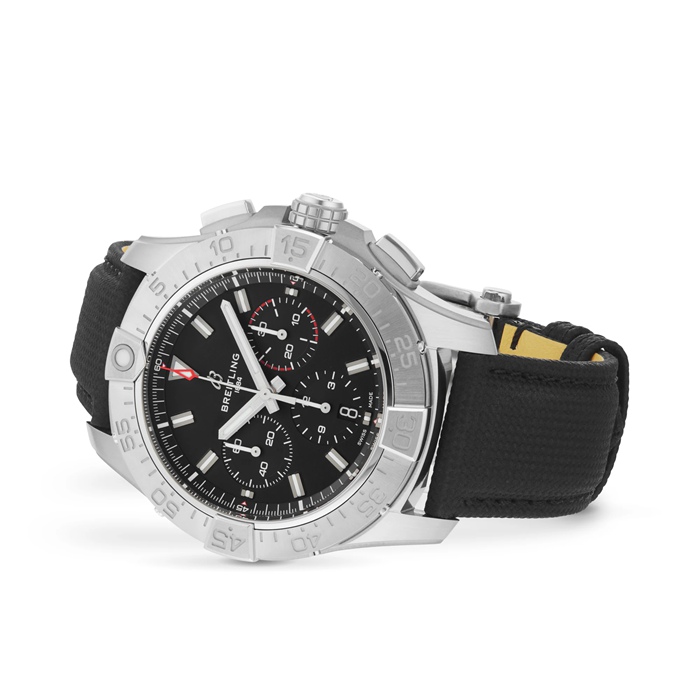 Breitling Avenger Cronografo B01 44mm Orologio da uomo in pelle nera AB0147101B1X1 - immagine 3