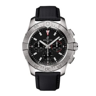 Breitling Avenger Cronografo B01 44mm Orologio da uomo in pelle nera AB0147101B1X1