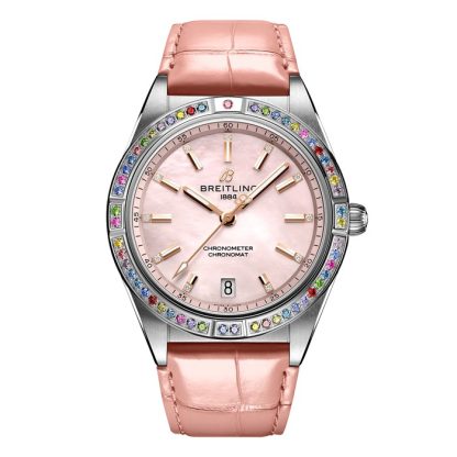 Breitling Chronomat Automatic 36 South Sea Cinturino in pelle rosa Orologio da donna G10380BB1K1P1