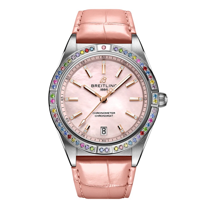 Breitling Chronomat Automatic 36 South Sea Cinturino in pelle rosa Orologio da donna G10380BB1K1P1