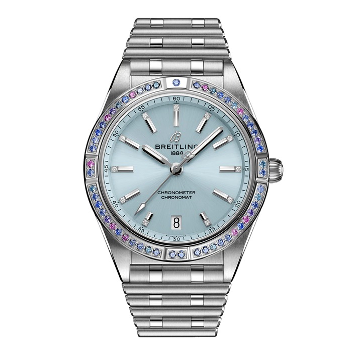 Breitling Chronomat Automatic 36 South Sea Ice Blue Bracciale in acciaio inossidabile Orologio da donna G10380611C1G1