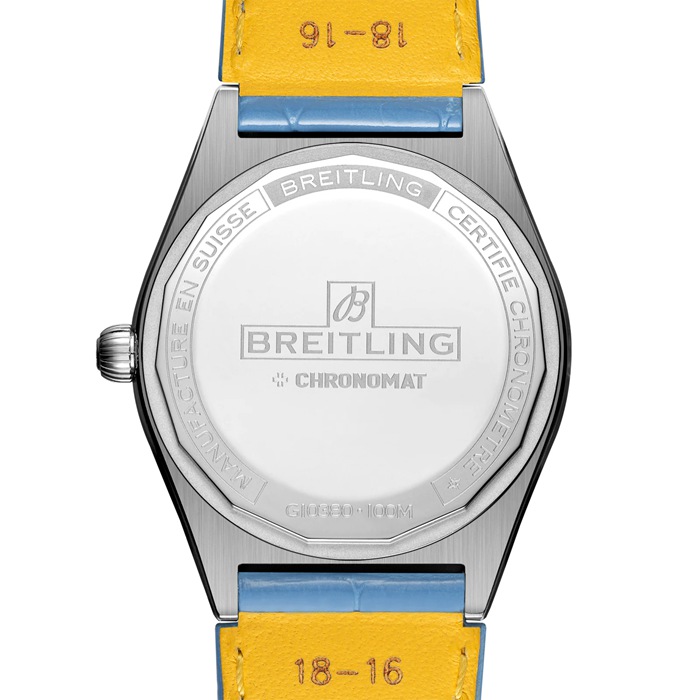 Breitling Chronomat Automatic 36 South Sea Ice Blue Leather Strap Orologio da donna G10380611C1P1 - immagine 2