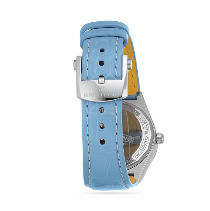 Breitling Chronomat Automatic 36 South Sea Ice Blue Leather Strap Orologio da donna G10380611C1P1 - immagine 4