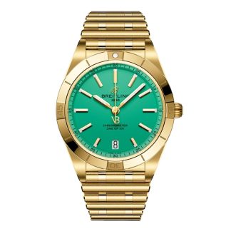 Breitling Chronomat Automatic 36mm Victoria Beckham Limited Edition Ladies Watch menta piperita oro giallo K103801A1L1K1