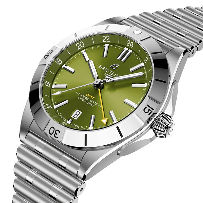 Breitling Chronomat Automatic GMT Giannis Antetokounmpo 40mm Uomo Orologio Verde A32398A11L1A1 - immagine 3