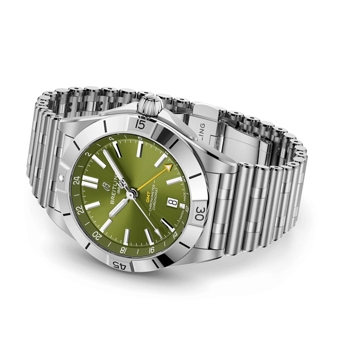 Breitling Chronomat Automatic GMT Giannis Antetokounmpo 40mm Uomo Orologio Verde A32398A11L1A1 - immagine 4