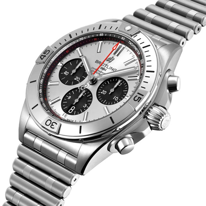 Breitling Chronomat B01 42 Orologio in acciaio inossidabile argento AB0134101G1A1 - immagine 2