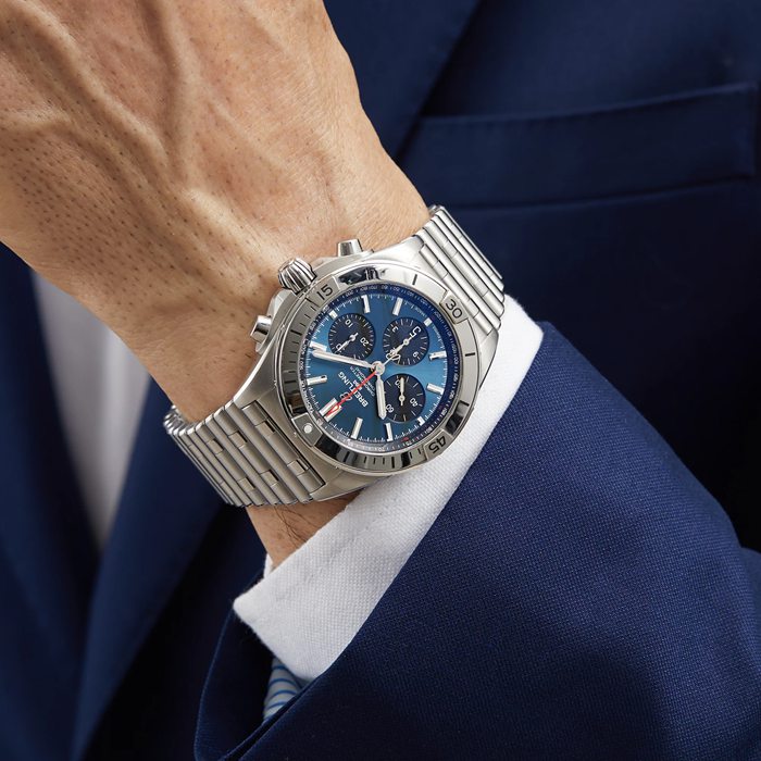Breitling Chronomat B01 42 Orologio in acciaio inossidabile blu AB0134101C1A1 - immagine 5