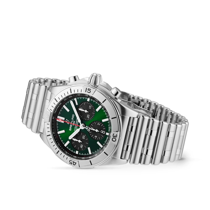 Breitling Chronomat B01 42 Orologio in acciaio inossidabile verde AB0134101L1A1 - immagine 2