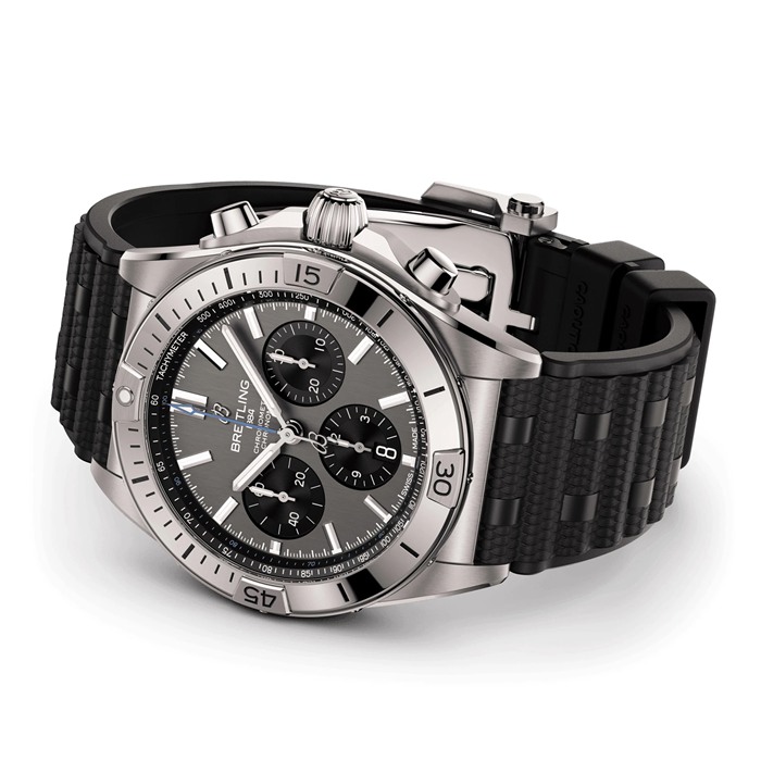 Breitling Chronomat B01 42mm Orologio da uomo in gomma grigia EB0134101M1S1 - immagine 4