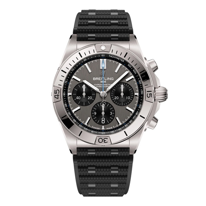 Breitling Chronomat B01 42mm Orologio da uomo in gomma grigia EB0134101M1S1