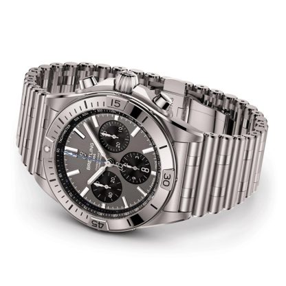Breitling Chronomat B01 42mm Uomo Orologio Grigio Titanio EB0134101M1E1 - immagine 4