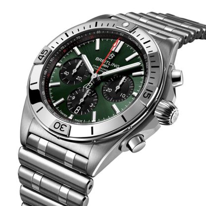 Breitling Chronomat B01 Cronografo 42mm Uomo Orologio Verde AB0134101L2A1 - immagine 3