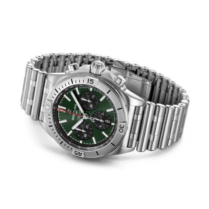 Breitling Chronomat B01 Cronografo 42mm Uomo Orologio Verde AB0134101L2A1 - immagine 4