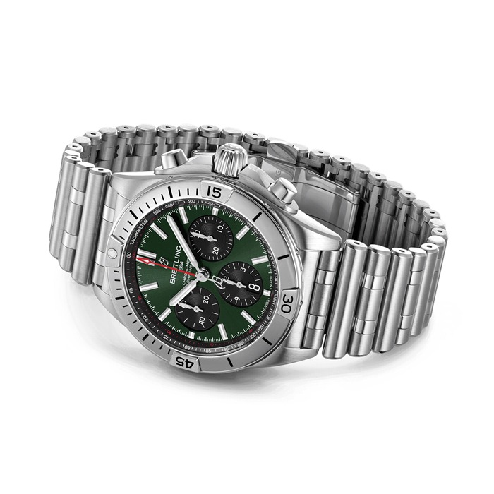 Breitling Chronomat B01 Cronografo 42mm Uomo Orologio Verde AB0134101L2A1 - immagine 4