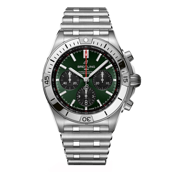 Breitling Chronomat B01 Cronografo 42mm Uomo Orologio Verde AB0134101L2A1