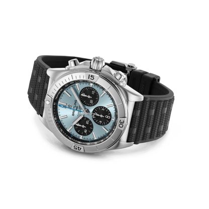 Breitling Chronomat B01 Cronografo 42mm Uomo Orologio in gomma blu PB0134101C1S2 - immagine 4