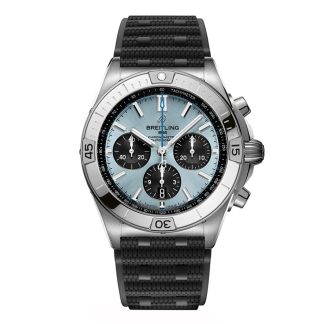Breitling Chronomat B01 Cronografo 42mm Uomo Orologio in gomma blu PB0134101C1S2