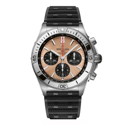 Breitling Chronomat B01 Cronografo 42mm Uomo Orologio in gomma rame AB0134101K1S1