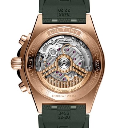 Breitling Chronomat B01 Cronografo 42mm Uomo Orologio in gomma verde RB0134101L1S1 - immagine 2
