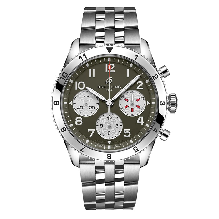Breitling Classic AVI Cronografo 42 Curtiss P-40 Warhawk Orologio in acciaio inox A233802A1L1A1