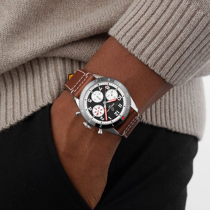 Breitling Classic AVI Cronografo 42 Mosquito Cinturino in pelle Orologio Y233801A1B1X1 - immagine 3