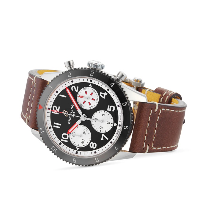 Breitling Classic AVI Cronografo 42 Mosquito Cinturino in pelle Orologio Y233801A1B1X1 - immagine 4