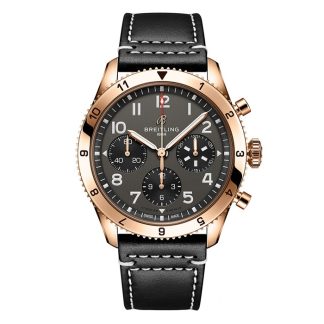Breitling Classic AVI Cronografo 42 P-51 Mustang Cinturino in pelle oro rosso 18 carati Orologio R233801A1B1X1