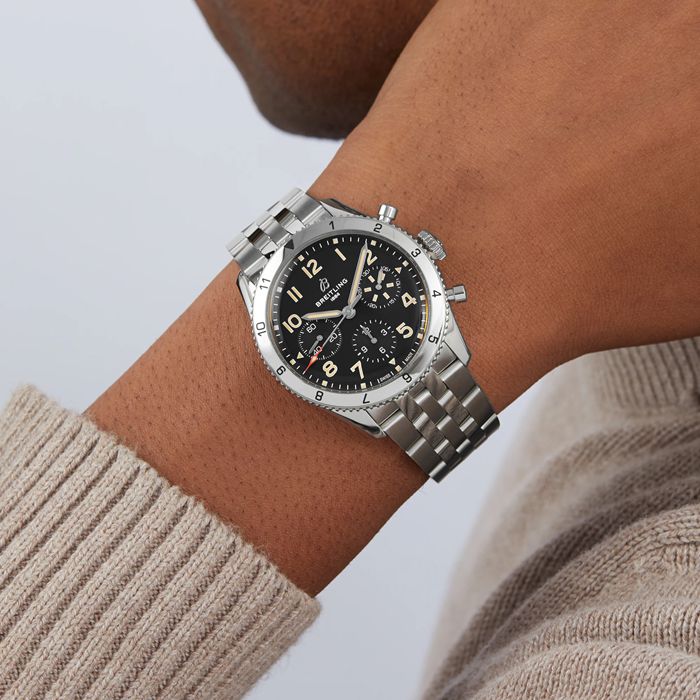 Breitling Classic AVI Cronografo 42 P-51 Mustang Orologio in acciaio inox A233803A1B1A1 - immagine 3