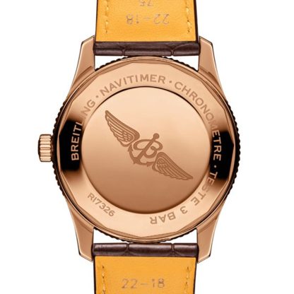 Breitling Navitimer Automatic 18k Red Gold Leather Strap 41mm Uomo Orologio R17326211G1P1 - immagine 3